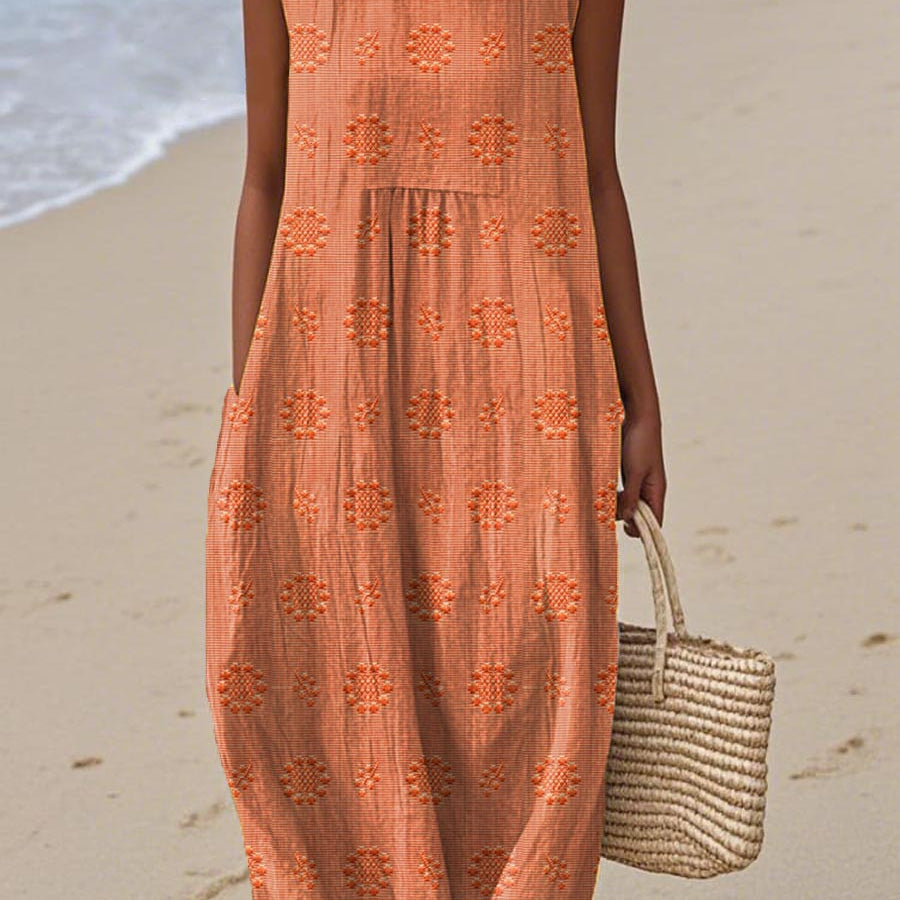 Catarina - Vestido elegante de algodão sem mangas