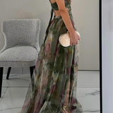 Giselle - Vestido longo de Mulher com estampa floral encantadora