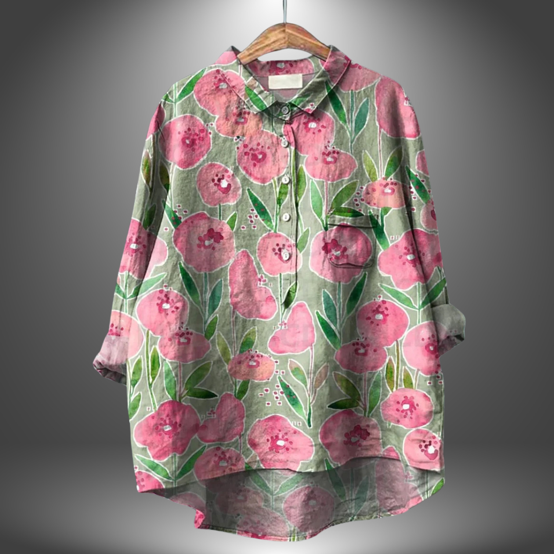 Virginia | Camisa floral feminina feita à mão para Mulher