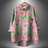 Virginia | Camisa floral feminina feita à mão para Mulher