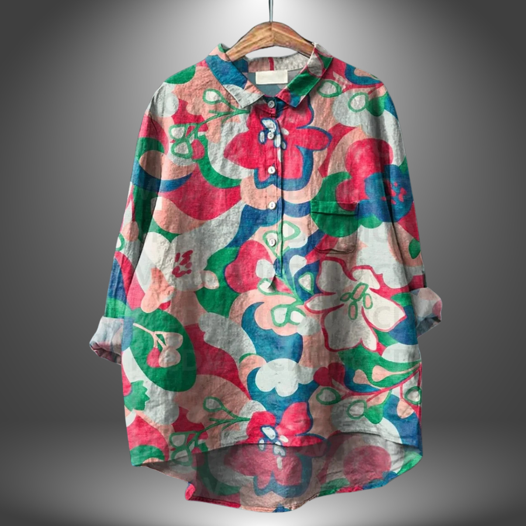 Virginia | Camisa floral feminina feita à mão para Mulher