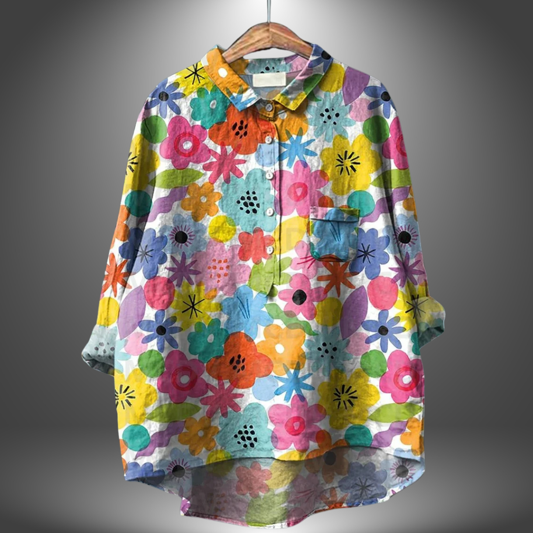 Virginia | Camisa floral feminina feita à mão para Mulher
