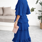Margaret | Vestido Midi com Volantes para Mulher