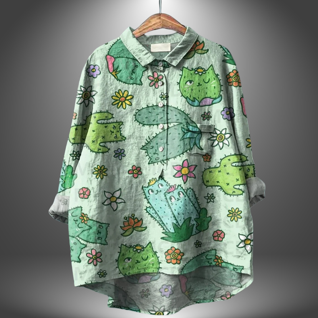 Virginia | Camisa floral feminina feita à mão para Mulher
