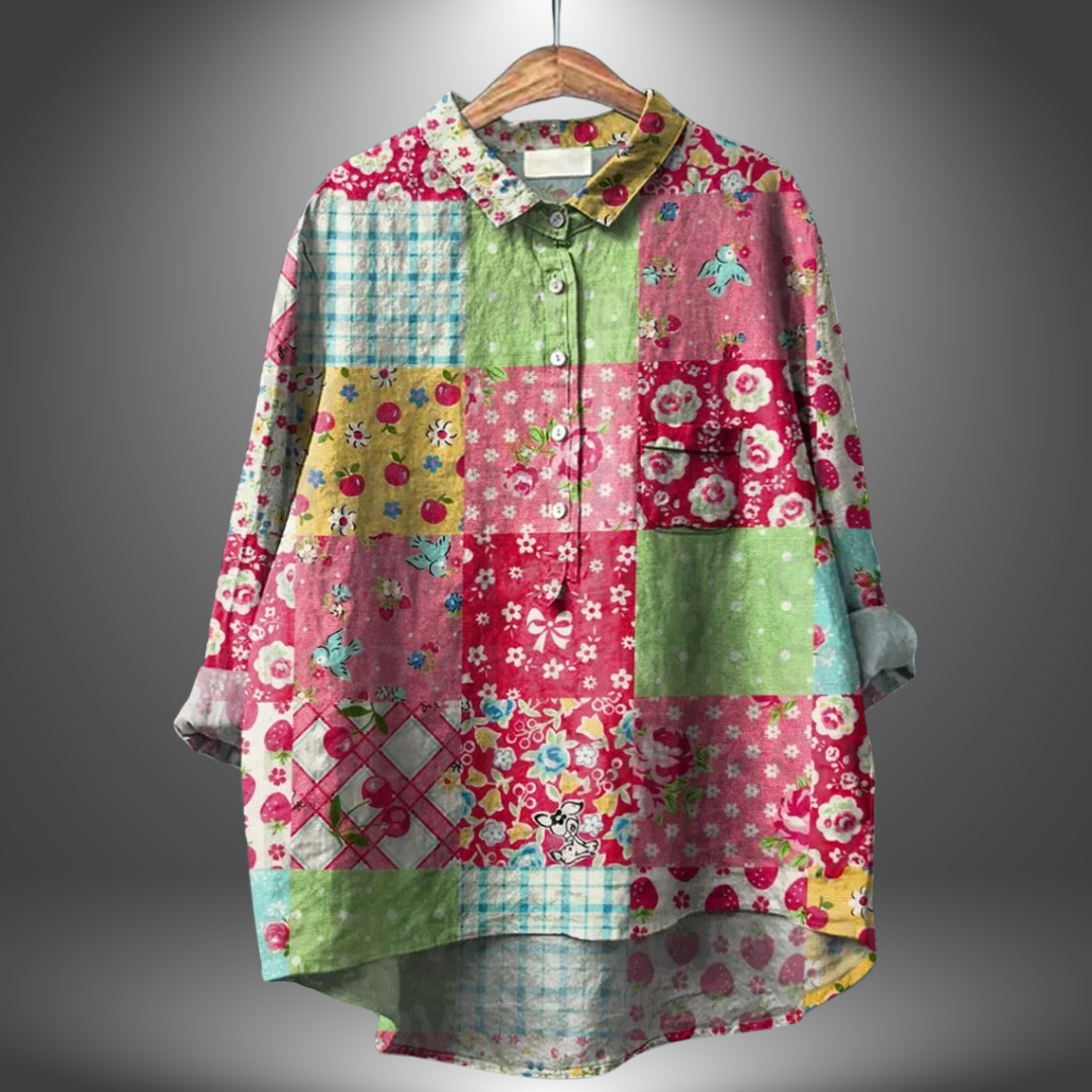 Virginia | Camisa floral feminina feita à mão para Mulher