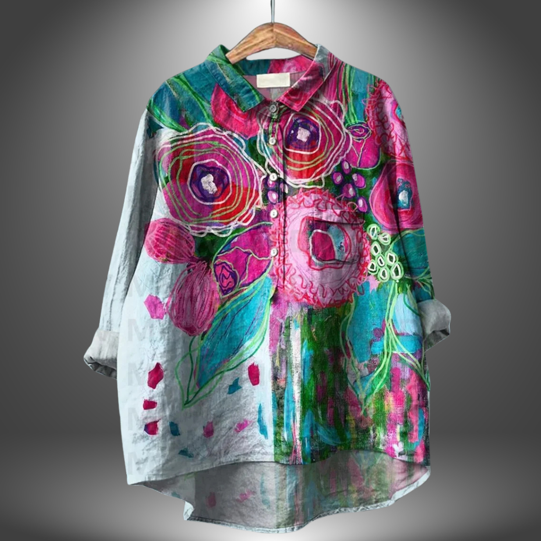 Virginia | Camisa floral feminina feita à mão para Mulher