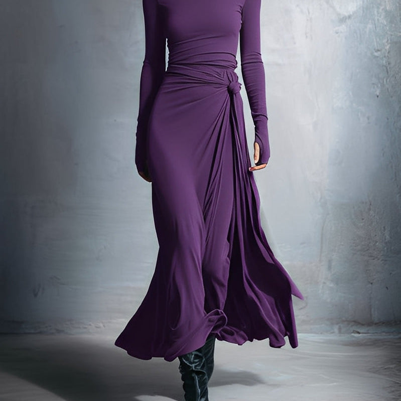 Naiara ❘ Vestido maxi com nó lateral para Mulher