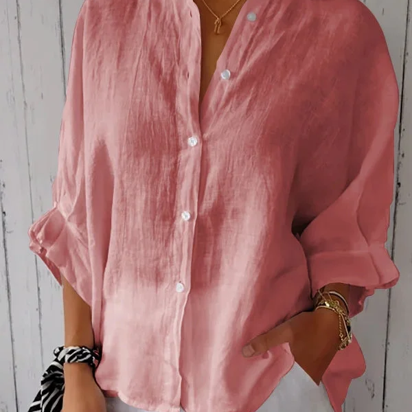 Claudia - Camisa com nós em algodão e linho