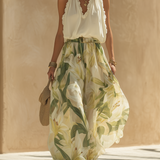 Lysandra | Conjunto Fluido Elegante com Estampado Floral para Mulher