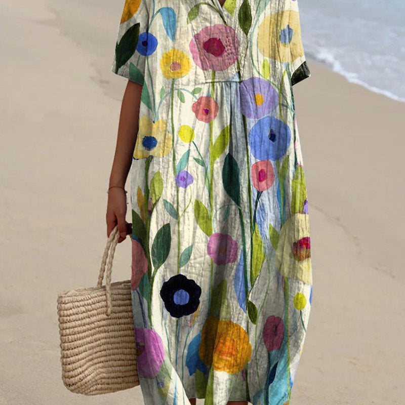 Nicka™ | Vestido com estampa floral vibrante