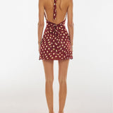 Helene - Vestido Mini de Lycra com Poás para Mulher