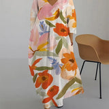 TARDES DE COMPORTA - VESTIDO FLORAL COM DECOTE EM V