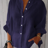 Claudia - Camisa com nós em algodão e linho