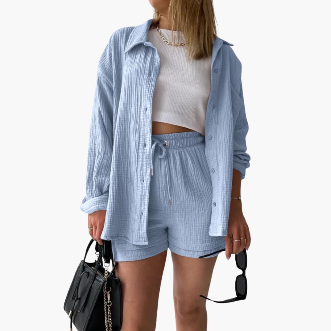 Aura - Conjunto de duas peças chique e casual