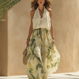 Lysandra | Conjunto Fluido Elegante com Estampado Floral para Mulher
