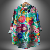 Virginia | Camisa floral feminina feita à mão para Mulher