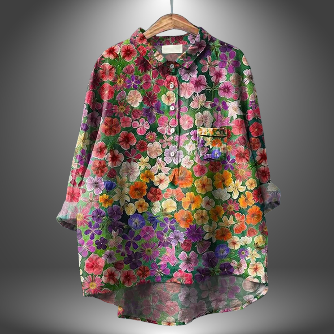 Virginia | Camisa floral feminina feita à mão para Mulher