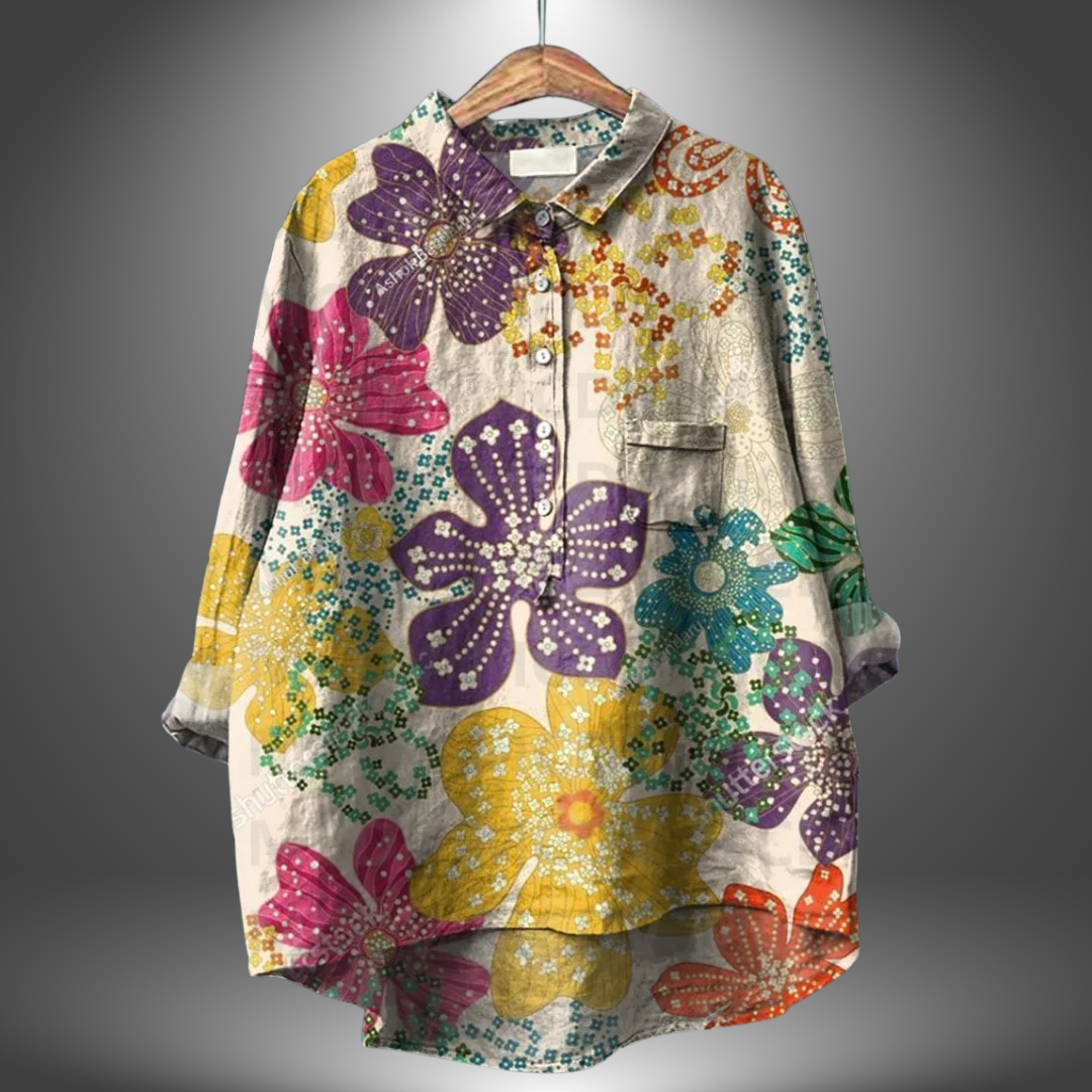 Virginia | Camisa floral feminina feita à mão para Mulher