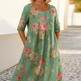 Eliza | Vestido Midi Relaxado para Mulher