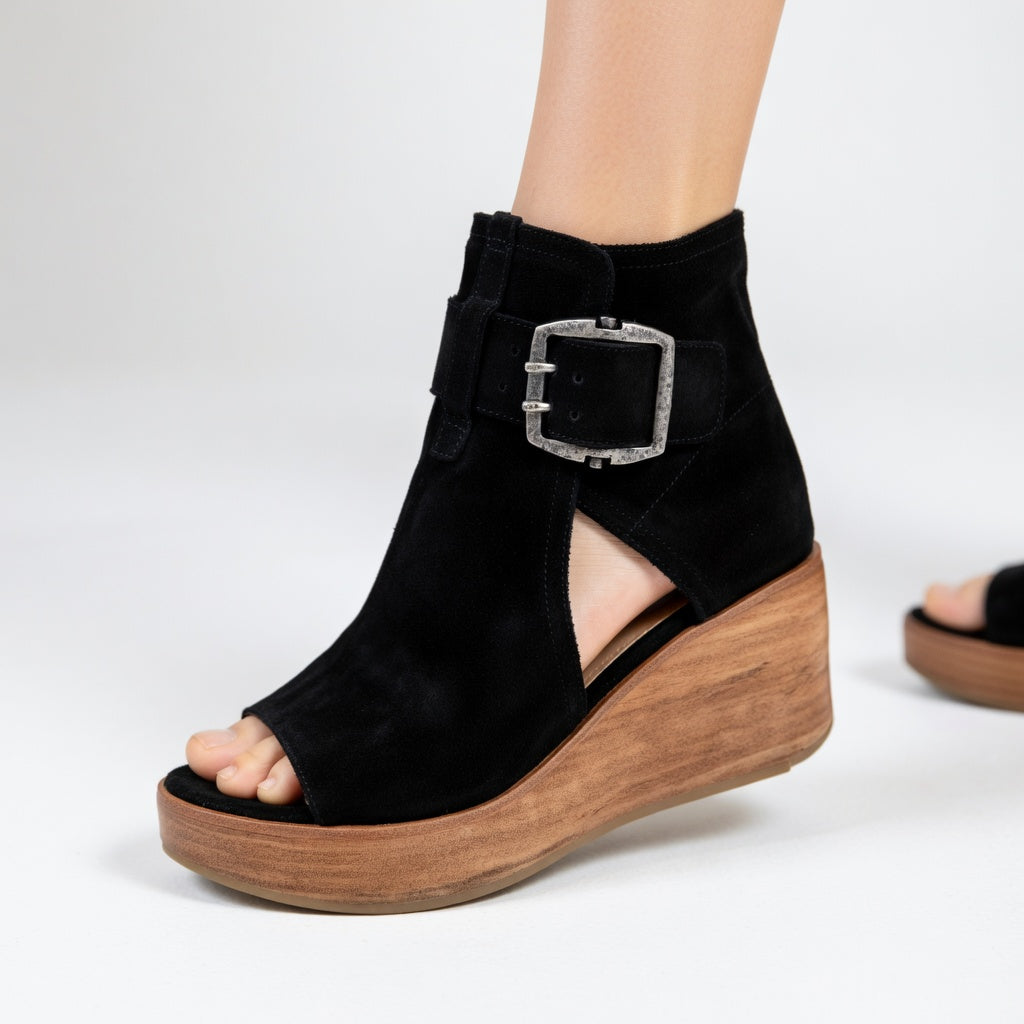Orélisse -  Botins compensados abertos estilo moderno para Mulher