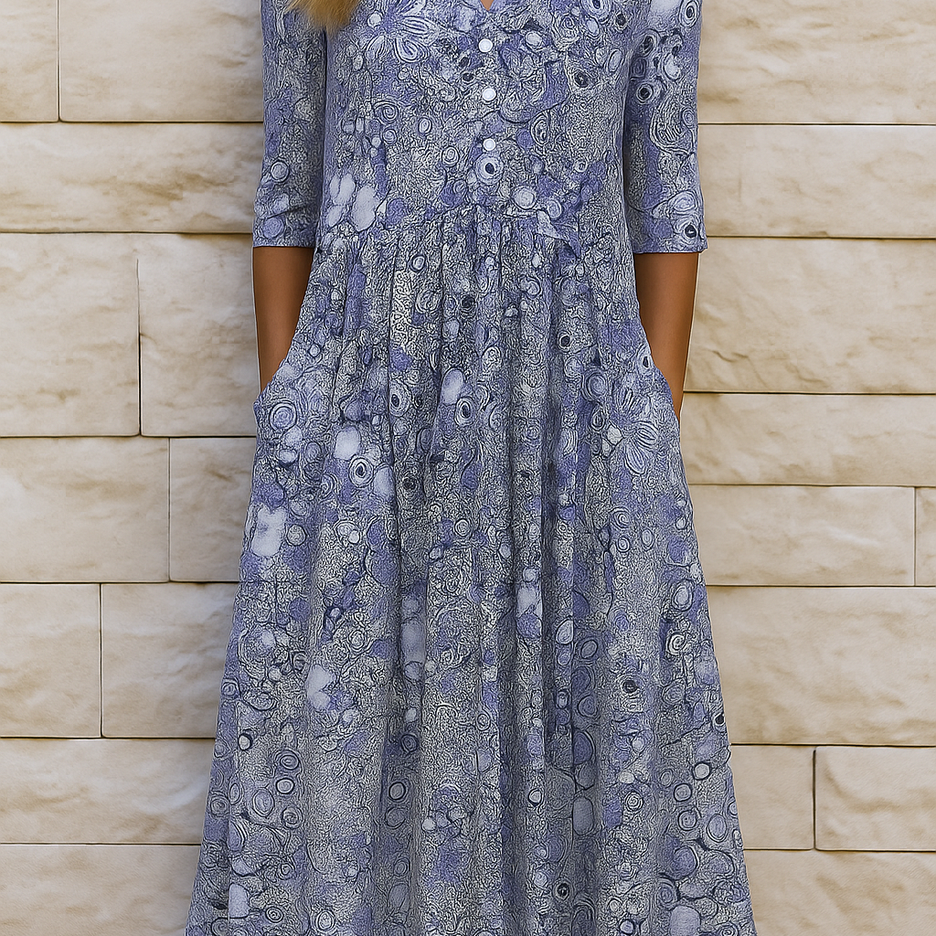 OLIVIA | VESTIDO ELEGANTE COM DECOTE EM V PARA MULHER