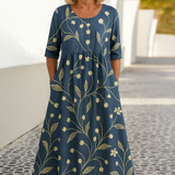 Eliza | Vestido Midi Relaxado para Mulher