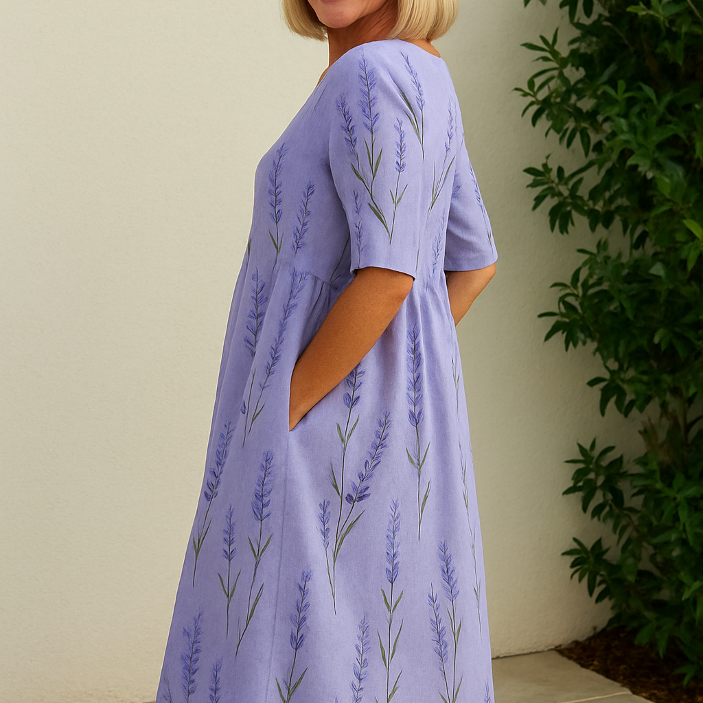 Eliza | Vestido Midi Relaxado para Mulher