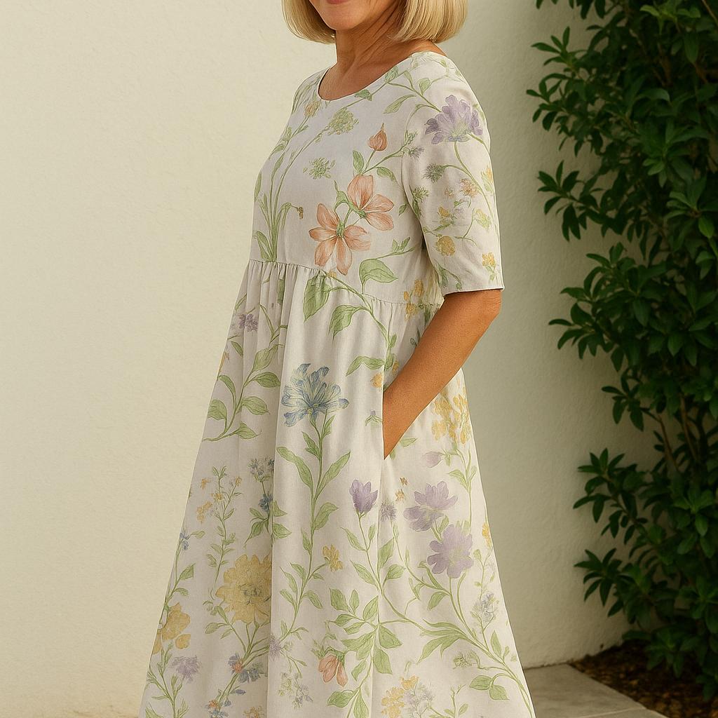 Eliza | Vestido Midi Relaxado para Mulher