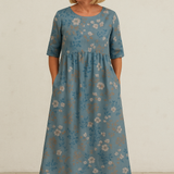 Eliza | Vestido Midi Relaxado para Mulher