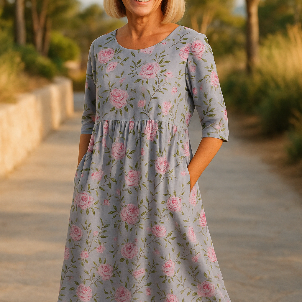 Eliza | Vestido Midi Relaxado para Mulher