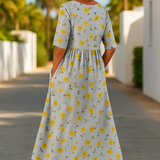 Eliza | Vestido Midi Relaxado para Mulher