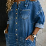 Sophia | Tuta em Denim com Ombros Descobertos para Mulher