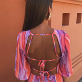 SOLA | Vestido elegante com costas abertas para Mulher