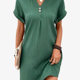 Emília - Vestido estiloso com efeito barriga lisonjeiro