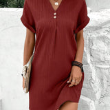 Emília - Vestido estiloso com efeito barriga lisonjeiro