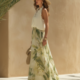 Lysandra | Conjunto Fluido Elegante com Estampado Floral para Mulher