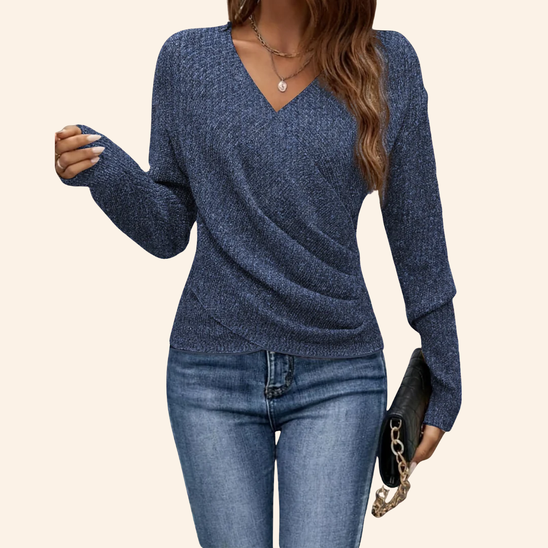 Jasmijn | Elegante Top Envolvente com Decote em V