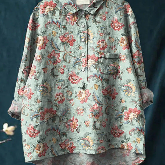 Elise™ | Blusa Floral Clássica