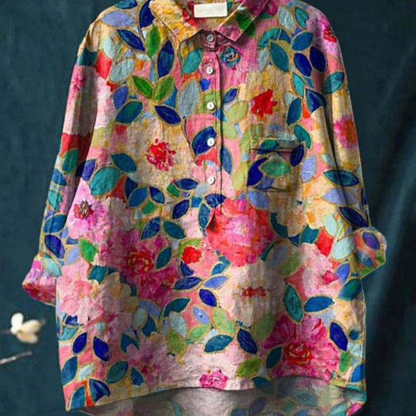Elise™ | Blusa Floral Clássica