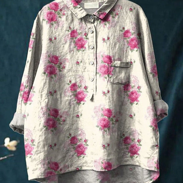 Elise™ | Blusa Floral Clássica