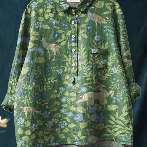 Elise™ | Blusa Floral Clássica