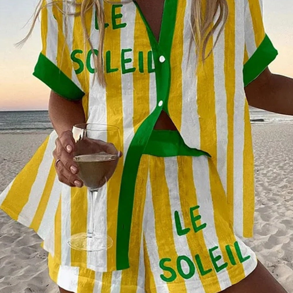 Jorelle™ | Conjunto de Muher curto leve para o verão