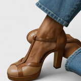 Maëlyne — Sapatos de salto retro elegância com suporte ergonómicoa para Mulher
