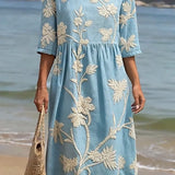 Raquel | Vestido Vintage Bordado para Mujer