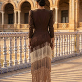 Salvia - Vestido Flecos para Mulher