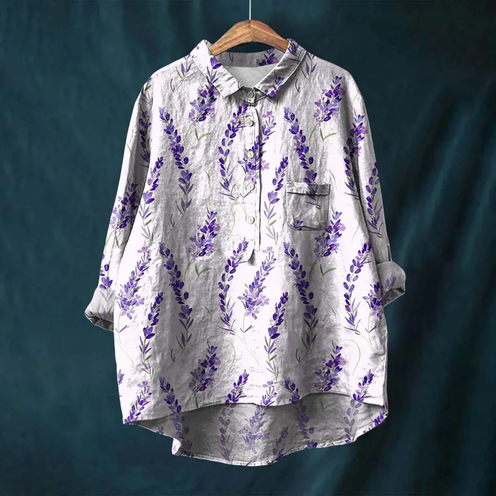 Mariangela | CAMISA FLORAL SOLTA PARA FICAR CONFORTÁVEL para Mulher