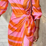 Amira™ | Vestido envelope com estampa