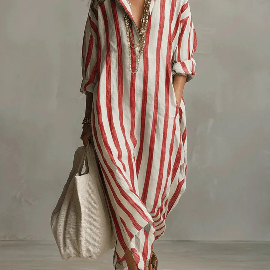 Pepa | Vestido camisero longo para Mulher