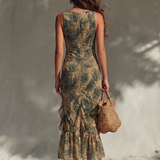 Helena | Vestido largo estampado com abertura para Mujer