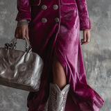 Vivienne | Blazerjurk de veludo luxuoso com botões